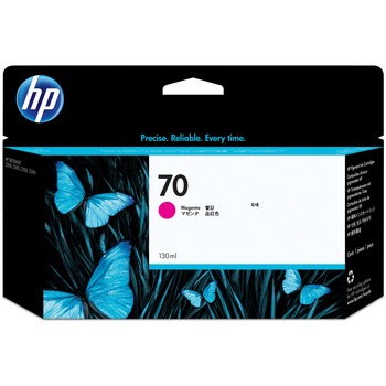 HP 70, (C9453A), Original Standard Yield Ink Cartridge, Magenta, 130 mL