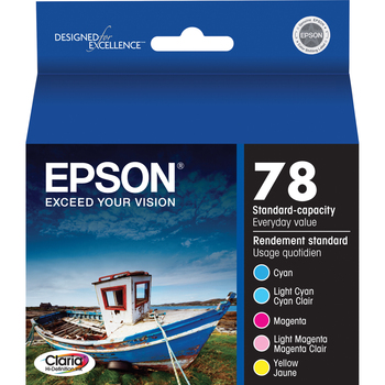 Epson T078920 (78) Claria Ink, Assorted, 5/PK