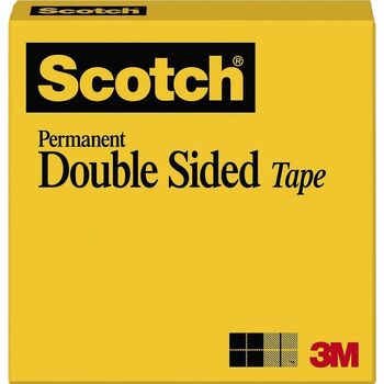 Scotch Double-Sided Tape, 1/2&quot; x 900&quot;, 1&quot; Core, Clear