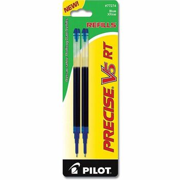 Pilot Refill for Precise V5 RT Rolling Ball, Extra Fine, Blue Ink, 2/Pack