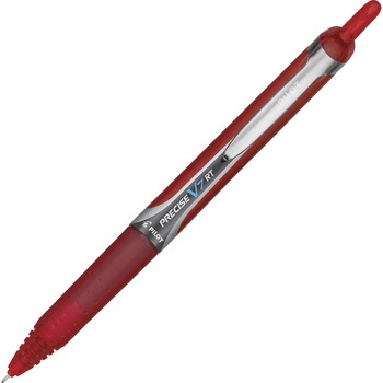 Pilot Precise&#174; V7 Retractable Pens, Fine Point, Red Ink, Dozen