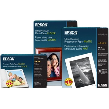 Epson Premium Luster Photo Paper, 3&quot; Core, 10&quot; x 100 ft, White