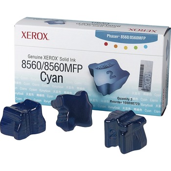 Xerox 108R00723 Solid Ink Stick, 3400 Page-Yield, 3/Box, Cyan