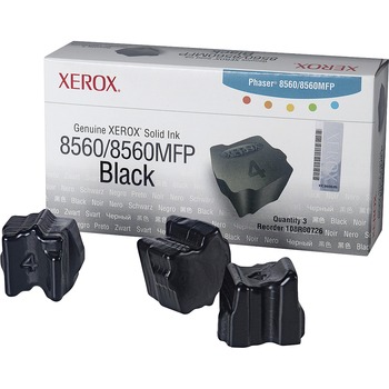 Xerox 108R00726 Solid Ink Stick, 3400 Page-Yield, 3/Box, Black