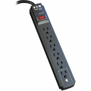 Tripp Lite by Eaton TLP606B Surge Suppressor, 6 Outlets, 6 ft Cord, 790 Joules, Black