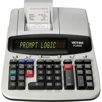 Victor PL8000 One-Color Prompt Logic Printing Calculator, Black Print, 8 Lines/Sec
