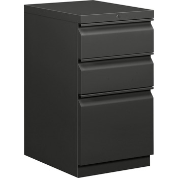 HON Efficiencies Mobile Pedestal File w/One File/Two Box Drawers, 19-7/8&quot;, Charcoal