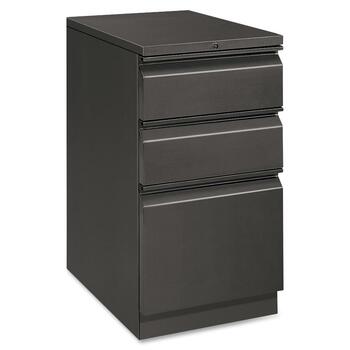 HON Efficiencies Mobile Pedestal File w/One File/Two Box Drawers, 22-7/8d, Charcoal