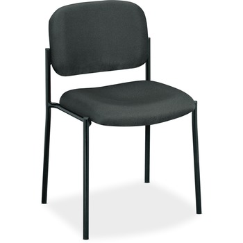 HON VL606 Series Stacking Armless Guest Chair, Charcoal Fabric