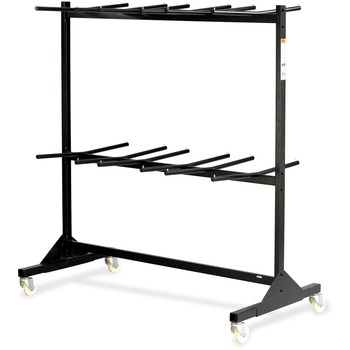 Safco Two-Tier Chair Cart, 64-1/2w x 33-1/2d x 70-1/4h, Black