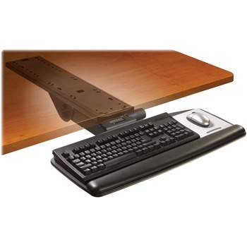 3M Easy Adjust Keyboard Tray, Standard Platform, 23&quot; Track, Black