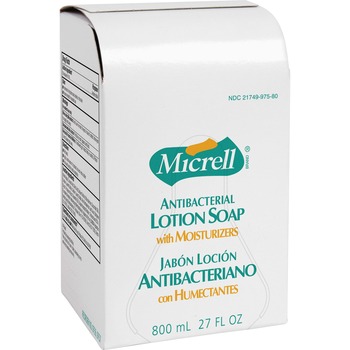 GOJO Antibacterial Lotion Soap Refill, Liquid, Light Scent, 800mL, 12/CT