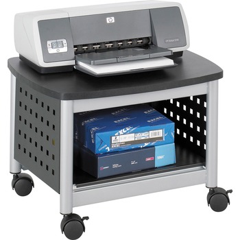 Safco Scoot Printer Stand, 20-1/4w x 16-1/2d x 14-1/2h, Black/Silver