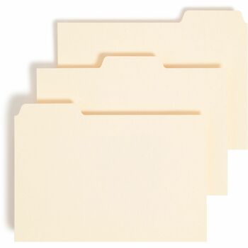 Smead Self-Tab Card Guides, Blank, 1/3 Tab, 4 in x 6 in, Manila, 100 Cards/Box
