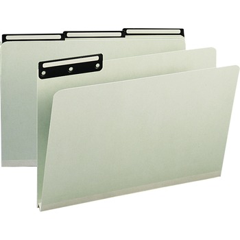 Smead One Inch Expansion Metal Tab Folder, 1/3 Top Tab, Legal, Gray Green, 25/Box