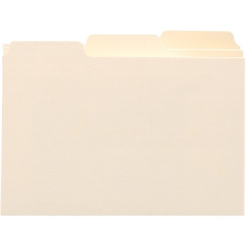 Smead Self-Tab Card Guides, Blank, 1/3 Tab, 5 in x 8 in, Manila, 100 Guides/Box