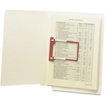 Smead U-Clip File Folders, Straight Tab, Letter, Manila, 50/Box