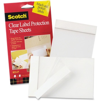 Scotch ScotchPad Label Protection Tape Pads, 4 x 6, 25/Pad, 2 Pads/Pack