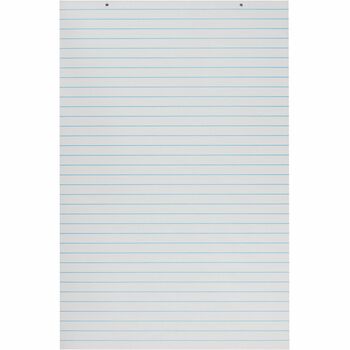 Pacon Primary Chart Pad, 1&quot; Short Ruled, 24&quot; x 36&quot;, White Paper, 100 Sheets