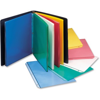 C-Line Colored Polypropylene Sheet Protector, Assorted Colors, 2&quot;, 11 x 8 1/2, 50/BX