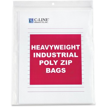 C-Line Heavyweight Industrial Poly Zip Bags, 8 1/2 x 11, 50/BX