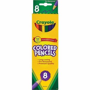 Crayola Colored Pencils, Long, 8/ST
