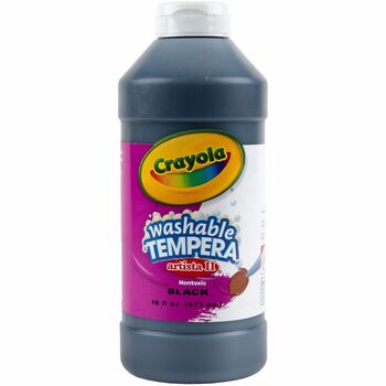 Crayola Artista II Washable Tempera Paint, 16 oz., Black