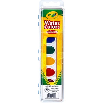Crayola Artista II Watercolors, 8 Semi-moist Oval Pans, 1 Brush