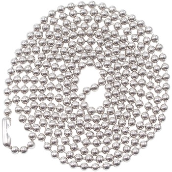 Advantus ID Badge Holder Chain, Ball Chain Style, 36&quot; Long, Nickel Plated, 100/Box
