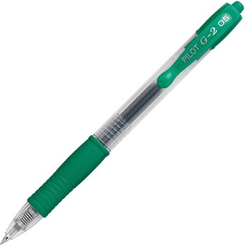 Pilot G2 Premium Gel Ink Penn, Refillable, Green Ink, .5mm, Dozen