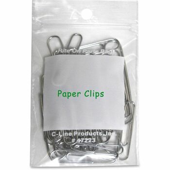 C-Line Write-On Recloseable Small Parts Bags, Poly, 2 in x 3 in, Clear, 1000/Carton