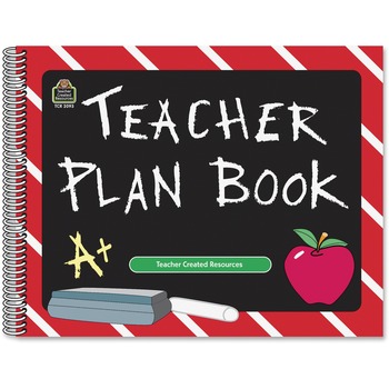 Teacher Created Resources Plan Book, Spiral-Bound, 9-1/2 x 12, 96 Pages