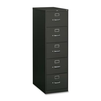 HON 310 Series Five-Drawer, Full-Suspension File, Legal, 26-1/2d, Charcoal