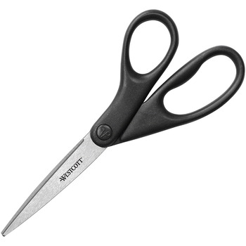 Westcott&#174; Design Line Stainless Steel Scissors, Metallic Black, 8&quot; Long
