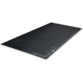 Guardian Clean Step Outdoor Rubber Scraper Mat, Polypropylene, 48 x 72, Black