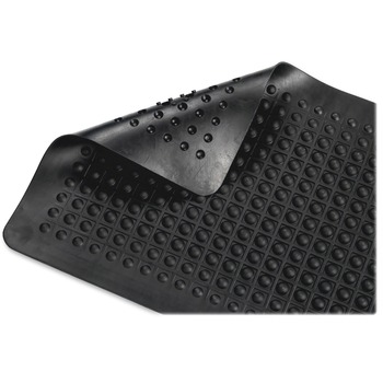 Guardian Flex Step Rubber Anti-Fatigue Mat, Polypropylene, 24 x 36, Black