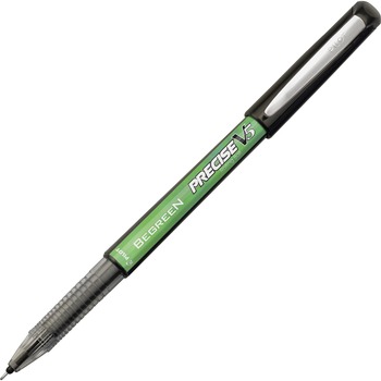 Pilot Precise V5 BeGreen Roller Ball Stick Pen, Black Ink, .5mm, Dozen