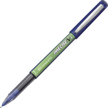 Pilot Precise V5 BeGreen Roller Ball Stick Pen, Blue Ink, .5mm, Dozen