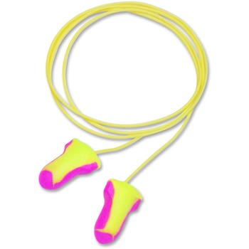 Howard Leight&#174; by Honeywell LL-30 Laser Lite Single-Use Earplugs, Corded, 32NRR, Magenta/Yellow, 100 Pairs