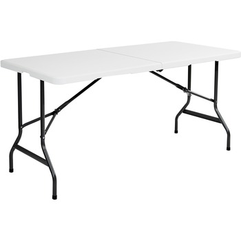 Iceberg IndestrucTables Too Bifold Resin Folding Table, 60w x 30d x 29h, Platinum