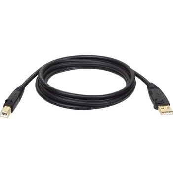 Tripp Lite by Eaton U022-010 10-ft. USB2.0 A/B Gold Device Cable A Male to B Male