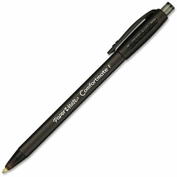 Paper Mate ComfortMate Ultra RT Ballpoint Retractable Pen, Black Ink, Fine, Dozen