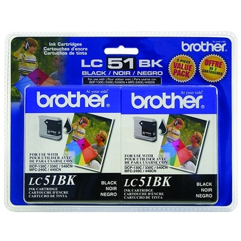 Brother LC512PKS Innobella Ink, Black, 2/PK