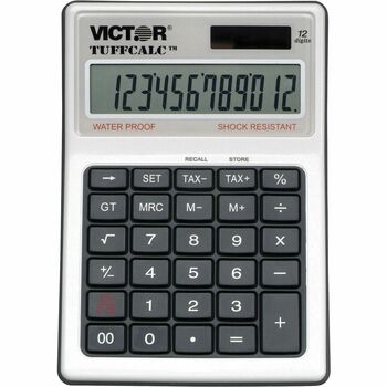 Victor TUFFCALC Desktop Calculator, 12-Digit LCD