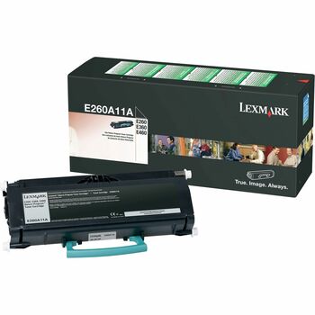 Lexmark E260A11A Toner, 3500 Page-Yield, Black