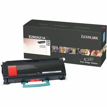 Lexmark E260A21A Toner, 3500 Page-Yield, Black