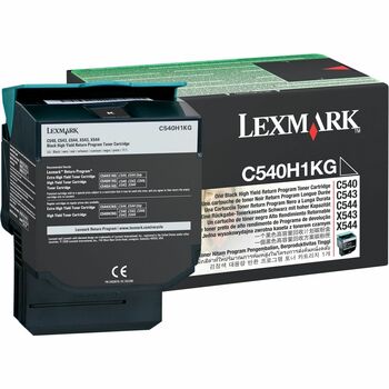 Lexmark C540H1KG High-Yield Toner, 2500 Page-Yield, Black