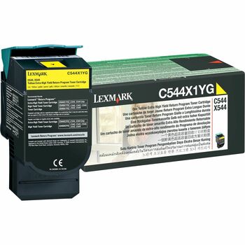 Lexmark C544X1YG Extra High-Yield Toner, 4000 Page-Yield, Yellow