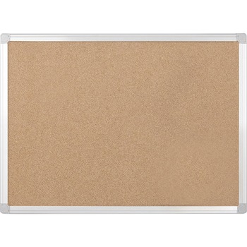 MasterVision Earth Cork Board, 36 x 48, Aluminum Frame