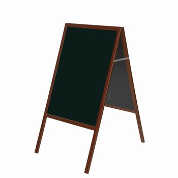 MasterVision Magnetic Wet Erase Board, 27x34, Black, Cherry Wood Frame